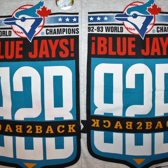 2x BNWT Vintage 1993 Toronto Blue Jays Back 2 Back Shirt(s) - Picture 7 of 7